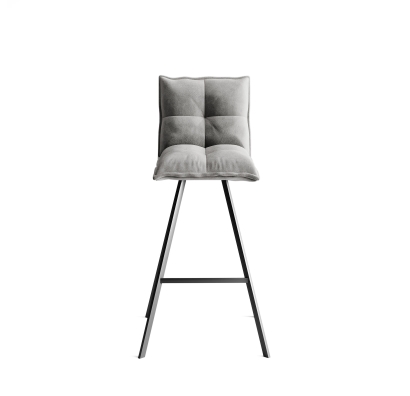 Стул полубарный TUNE BAR STOOL TESSUTO LIGHT GRAY BLACK FRAME Черный (NRM00567)