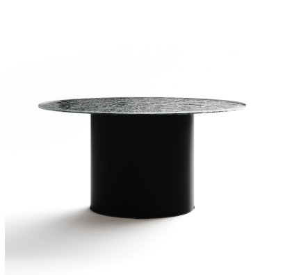 Стол журнальный NEBULA COFFEE TABLE NERO VETRO MARTELLATO FUME  60X60X30 СМ. (NRM00592)