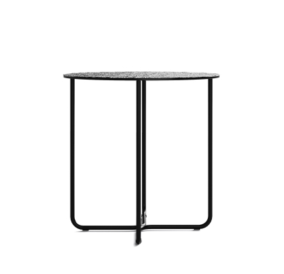 Стол приставной PARADISO SIDE TABLE NERO VETRO MARTELLATO FUME  45X45X45 СМ. (NRM00588)