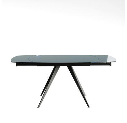 Стол обеденный LIRA DINING TABLE ANTHRACITE ANTHRACITE GLASS  180X90X76 СМ. (NRM00599)