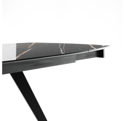 Стол обеденный LIRA DINING TABLE NERO MATT BLACK MARBLE  180X90X76 СМ. (NRM00598)