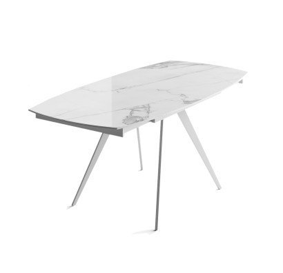 Стол обеденный LIRA DINING TABLE WHITE GLOSSY WHITE MARBLE  180X90X76 СМ. (NRM00596)