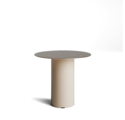 Стол приставной NEBULA SIDE TABLE PERLA BEIGE BRONZE PAINTED HAMMERED  45X45X40 СМ. (NRM00616)