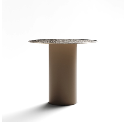 Стол приставной NEBULA SIDE TABLE PERLA BEIGE BRONZE PAINTED HAMMERED  45X45X40 СМ. (NRM00616)