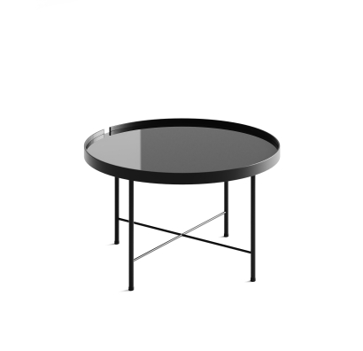 Стол журнальный ANASTASIA COFFEE TABLE NERO SMOKY MIRROR  80X80X38 СМ. (NRM00652)