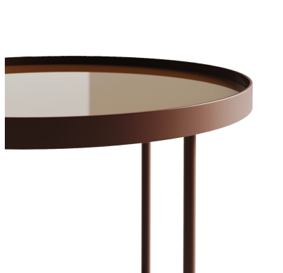 Стол приставной ANASTASIA COFFEE TABLE CORTEN BRONZE MIRROR  60X60X48 СМ. (NRM00655)