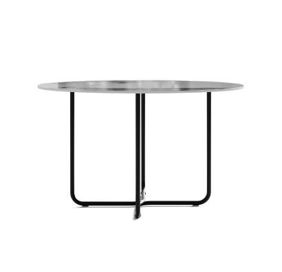 Стол журнальный PARADISO COFFEE TABLE NERO MARBLE EFFECT GLOSSY BIANCO STATUARIO  60X60X33 СМ. (NRM0