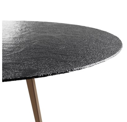 Стол обеденный POLLY DINING TABLE PERLA BEIGE SMOKY HAMMERED GLASS  140X140X75 СМ. (NRM00743)