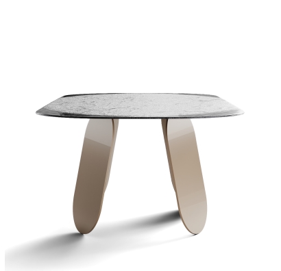 Стол обеденный POLLY DINING TABLE PERLA BEIGE SMOKY PAINTED HAMMERED  240X110X75 СМ. (NRM00755)