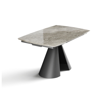 Стол обеденный MISSA DINING TABLE ANTHRACITE GLOSSY GRAY MARBLE  200X90X76 СМ. (NRM00803)