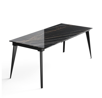 Стол обеденный AUSTRI DINING TABLE BLACK BLACK MARBLE  240X90X75 СМ. (NRM01083)