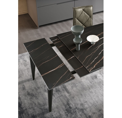 Стол обеденный AUSTRI DINING TABLE BLACK BLACK MARBLE  240X90X75 СМ. (NRM01083)