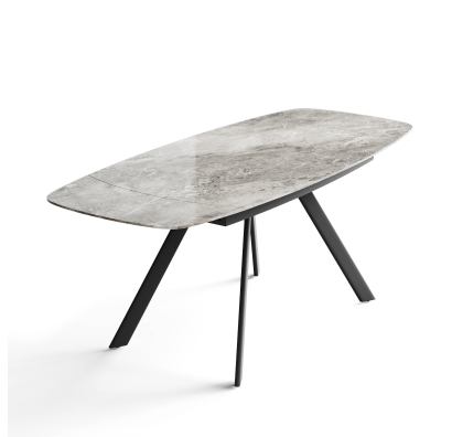 Стол обеденный JET DINING TABLE ANTHRACITE GLOSSY GRAY MARBLE  210X90X76 СМ. (NRM01128)