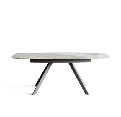 Стол обеденный JET DINING TABLE ANTHRACITE GLOSSY GRAY MARBLE  210X90X76 СМ. (NRM01128)