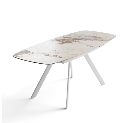 Стол обеденный JET DINING TABLE WHITE GLOSSY PANDORA MARBLE  210X90X76 СМ. (NRM01200)