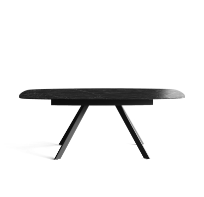 Стол обеденный JET DINING TABLE BLACK MATT BLACK MARBLE  210X90X76 СМ. (NRM01201)