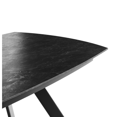 Стол обеденный JET DINING TABLE BLACK MATT BLACK MARBLE  210X90X76 СМ. (NRM01201)