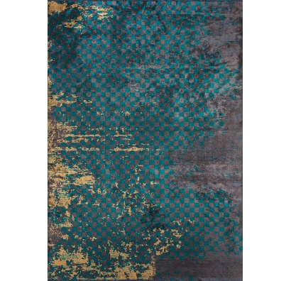 Ковер современный MARQUISE MIRAGE 300X200 см.  (NRM03220) DARK TURQUOISE - MUSTARD - CHARCOAL