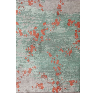 Ковер современный MARQUISE BLOSSOM 300X200 см.  (NRM03151) CORAL - RIVER GREEN - LIGHT CREAM