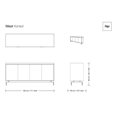 Комод MEST SIDEBOARD / / / 222X50X84 СМ. (FUG00082)