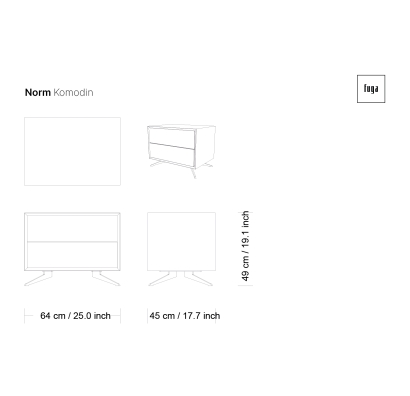 Тумба прикроватная NORM NIGHTSTAND / / / 64X45X49 СМ. (FUG00090)