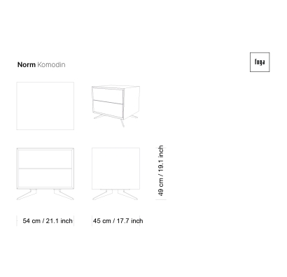 Тумба прикроватная NORM NIGHTSTAND / / / 64X45X49 СМ. (FUG00090)