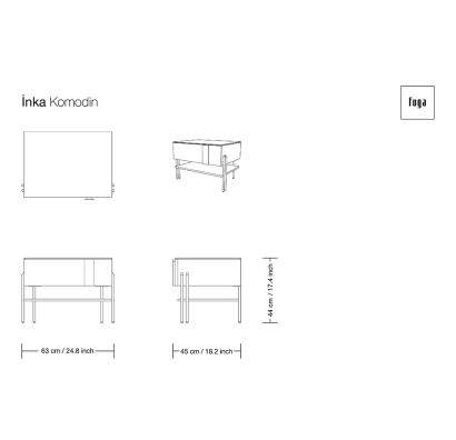 Тумба прикроватная INKA NIGHTSTAND / / / 63X45X44 СМ. (FUG00096)