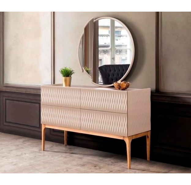 Комод LUSSO DRESSING TABLE CREAM WALNUT CREAM 137X49X85 СМ. (NRM00222)