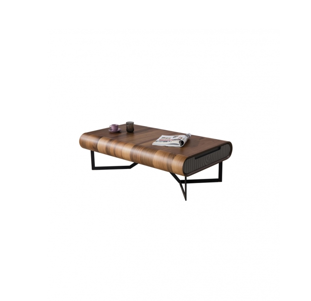 Стол журнальный LOFT COFFEE TABLE BLACK AMERICAN WALNUT  118X68X35 СМ. (NRM00049)