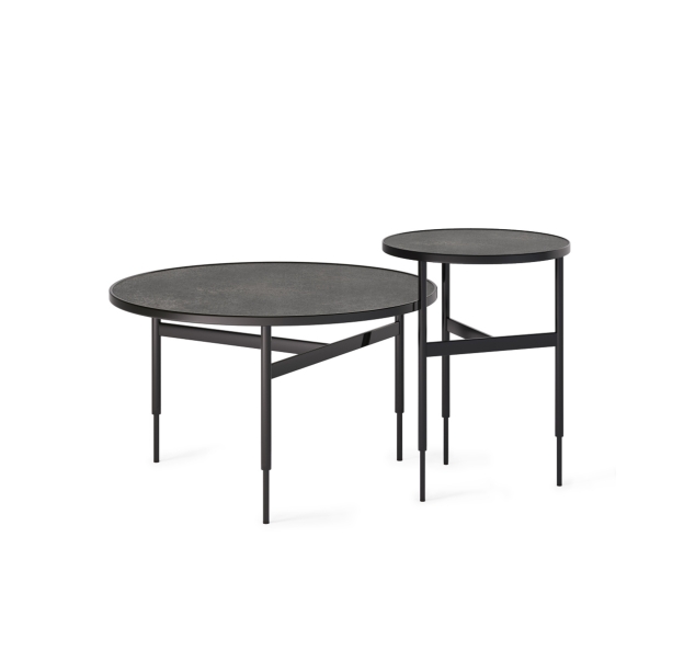 Стол журнальный GIO COFFEE TABLE BLACK ANTHRACITE  70X70X42 СМ. (ROM01397)