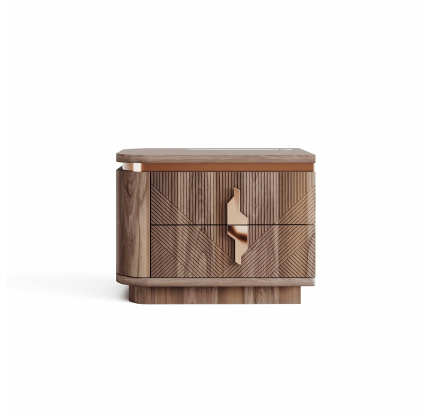 Тумба прикроватная RONDA NIGHTSTAND LEFT MODULE WALNUT WALNUT  60X46X45 СМ. (NRM00055)