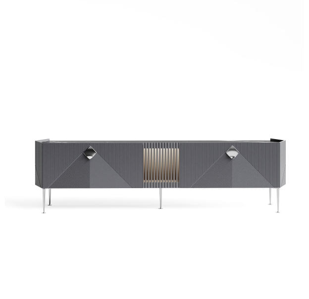 Тумба под ТВ GIZA TV UNIT GREY BLACK GREY 208X51X65 СМ. (NRM00017)