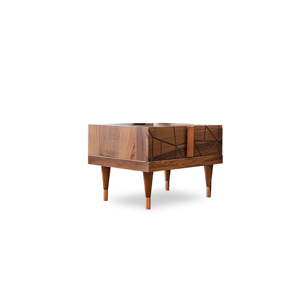 Тумба прикроватная PETRA NIGHTSTAND WALNUT WALNUT WALNUT 60X50X41 СМ. (NRM00035)