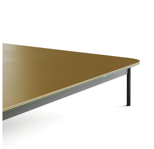 Стол журнальный SQUARE COFFEE TABLE BLACK ANTIOUE BRONZE  100X100X30 СМ. (NRM00225)