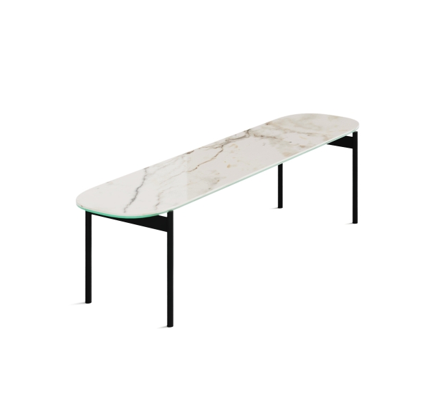 Стол журнальный LONG COFFEE TABLE BLACK MICHELANGELO  130X29X40 СМ. (NRM00226)