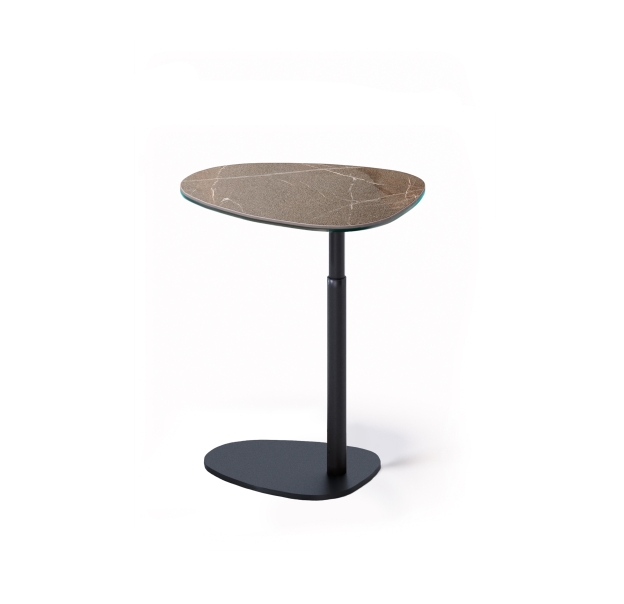 Стол приставной NEO SIDE TABLE BLACK PIASENTINA TAUPE  48X40X78 СМ. (NRM00232)