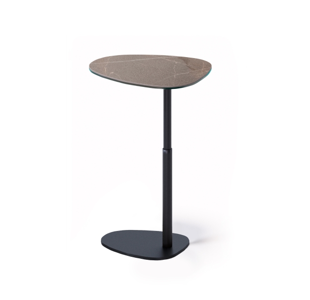 Стол приставной NEO SIDE TABLE BLACK PIASENTINA TAUPE  48X40X78 СМ. (NRM00232)