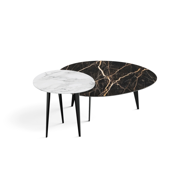 Стол приставной LINUS SIDE TABLE BLACK MICHELANGELO  51X60X55 СМ. (NRM00241)