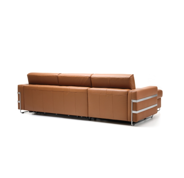 Диван DORADO L166-280-280B/55/MONTANA COGNAC/FORMATEX/02 BRUSHED/SiPu/