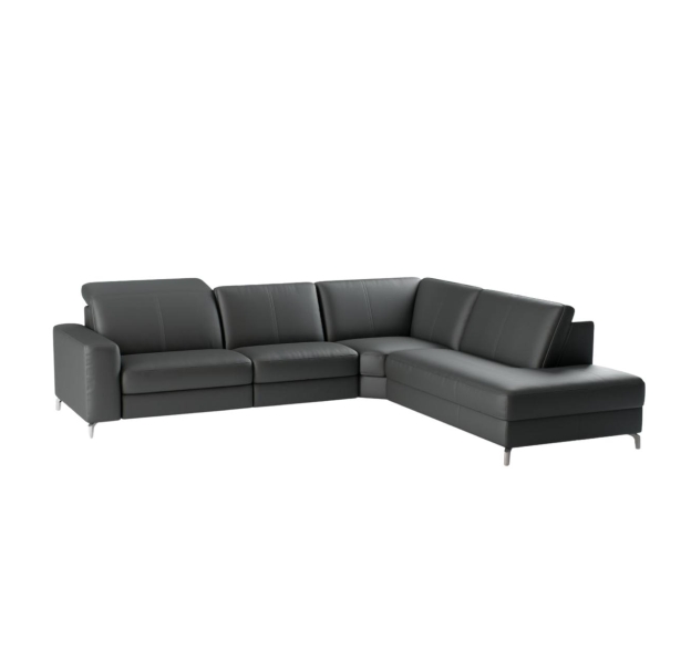 Диван CRISTALLO B280-280-240T/54/MONTANA BASALT/VISCOTEX/01BR BRUSHED/E