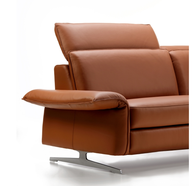 Диван ADORA B103-220-103B/54/MONTANA COGNAC/VISCOTEX/01BR BRUSHED/E,R,E,R