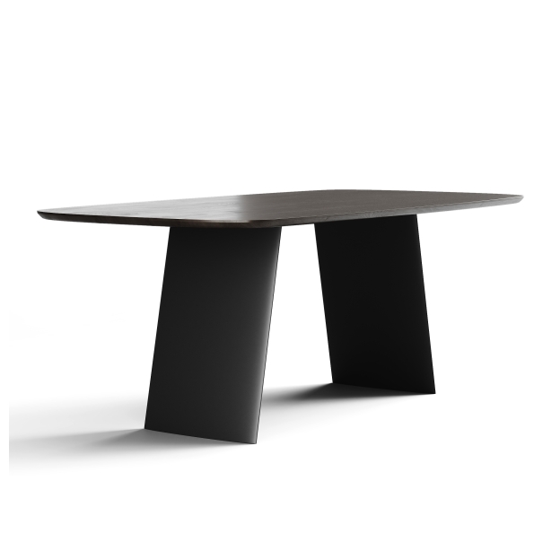 Стол обеденный BEL AIR DINING TABLE BLACK WNTV (WALNUT)  200X100X75 СМ. (NRM00373)