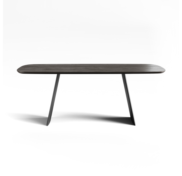 Стол обеденный BEL AIR DINING TABLE BLACK WNTV (WALNUT)  200X100X75 СМ. (NRM00373)