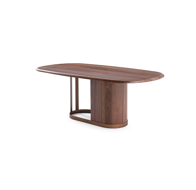 Стол обеденный SOHO DINING TABLE BROWN EUROPEAN WALNUT  200X105X76 СМ. (NRM00388)