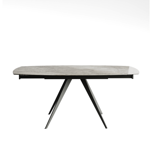 Стол обеденный LIRA DINING TABLE ANTHRACITE GLOSSY GRAY MARBLE  180X90X76 СМ. (NRM00541)