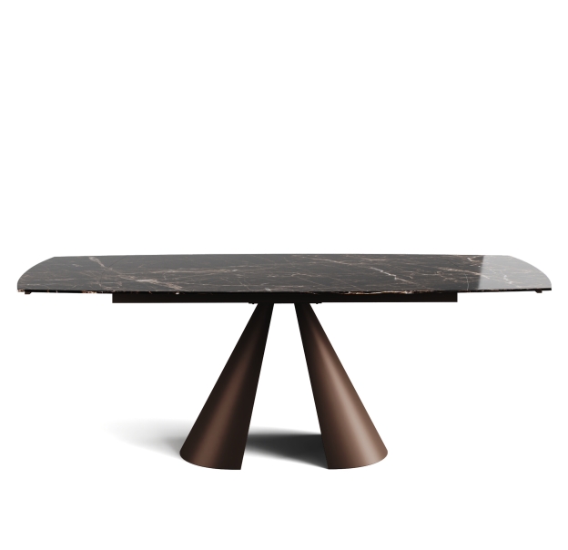 Стол обеденный MISSA DINING TABLE BROWN GLOSSY BROWN MARBLE  200X90X76 СМ. (NRM00540)