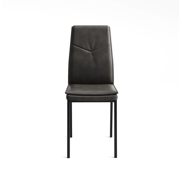 Стул интерьерный MIGRA CHAIR ECOPELLE MARTELLATA ANTHRACITE BLACK FRAME Черный (NRM00585)