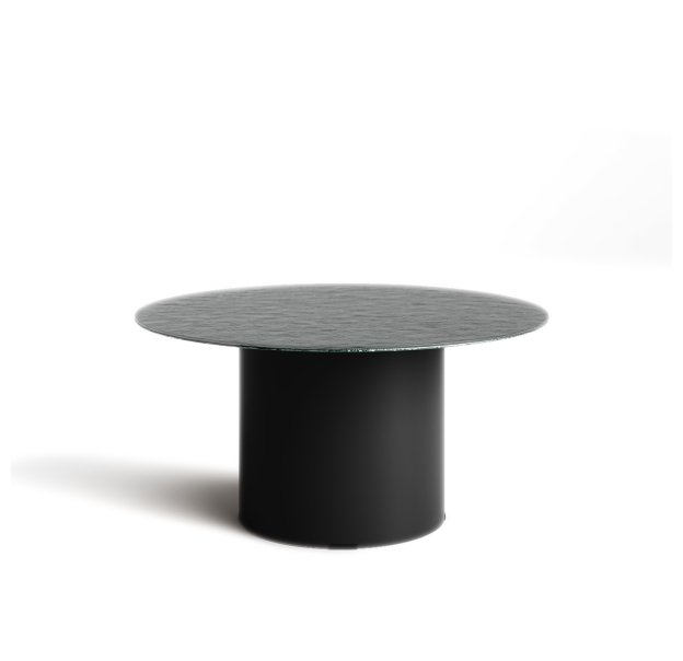 Стол журнальный NEBULA COFFEE TABLE NERO VETRO MARTELLATO FUME  60X60X30 СМ. (NRM00592)