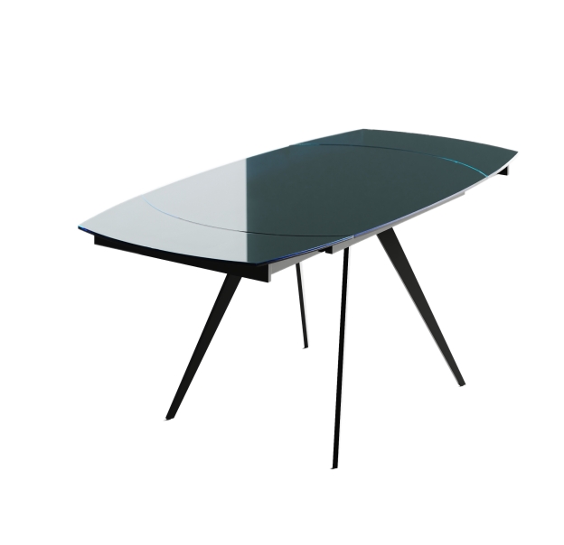 Стол обеденный LIRA DINING TABLE ANTHRACITE ANTHRACITE GLASS  180X90X76 СМ. (NRM00599)