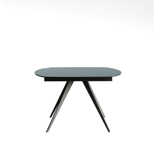 Стол обеденный LIRA DINING TABLE ANTHRACITE ANTHRACITE GLASS  180X90X76 СМ. (NRM00599)